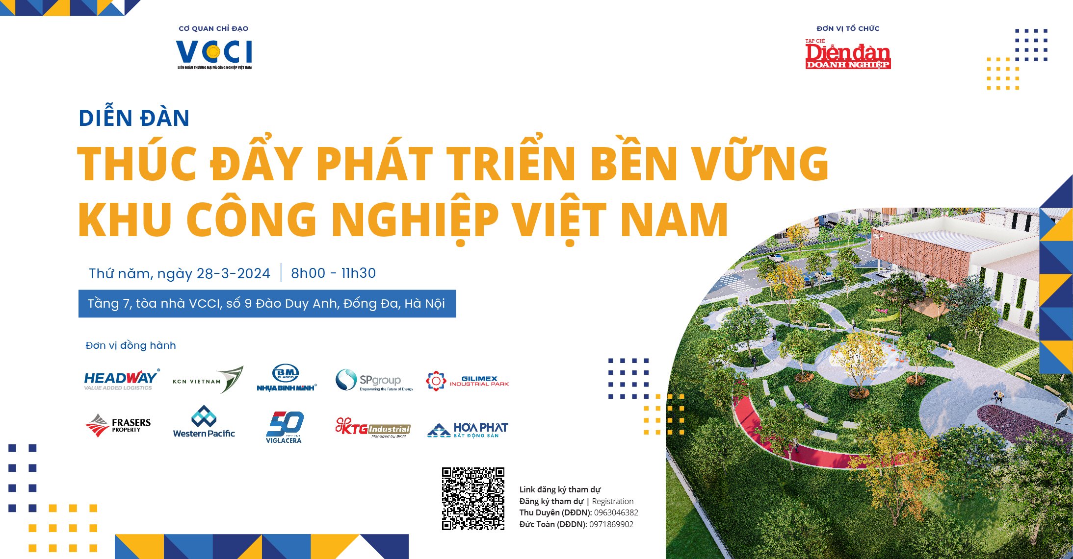 Diễn đàn “Thúc đẩy phát triển bền vững khu công nghiệp Việt Nam”
