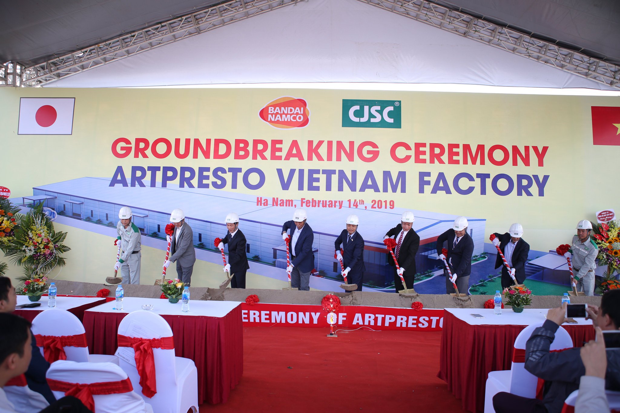 Tham gia động thổ Dự án Nhà máy Artpresto Việt Nam tại KCN Châu Sơn tỉnh Hà Nam