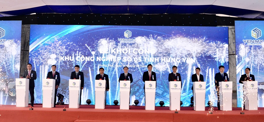 Hưng Yên khởi công Khu công nghiệp số 5 thuộc KCN và đô thị dịch vụ Lý Thường Kiệt