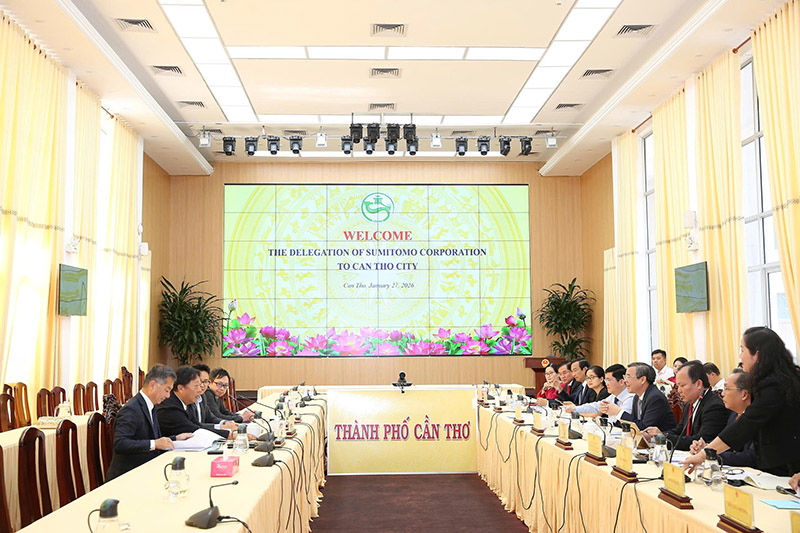 Tập đoàn Sumitomo tìm hiểu, khảo sát đầu tư hạ tầng khu công nghiệp tại Cần Thơ